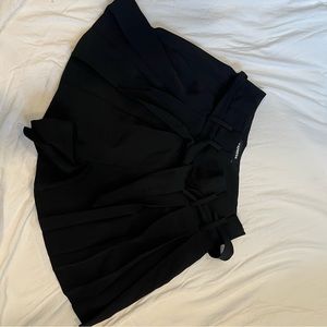 Express black paper bag shorts